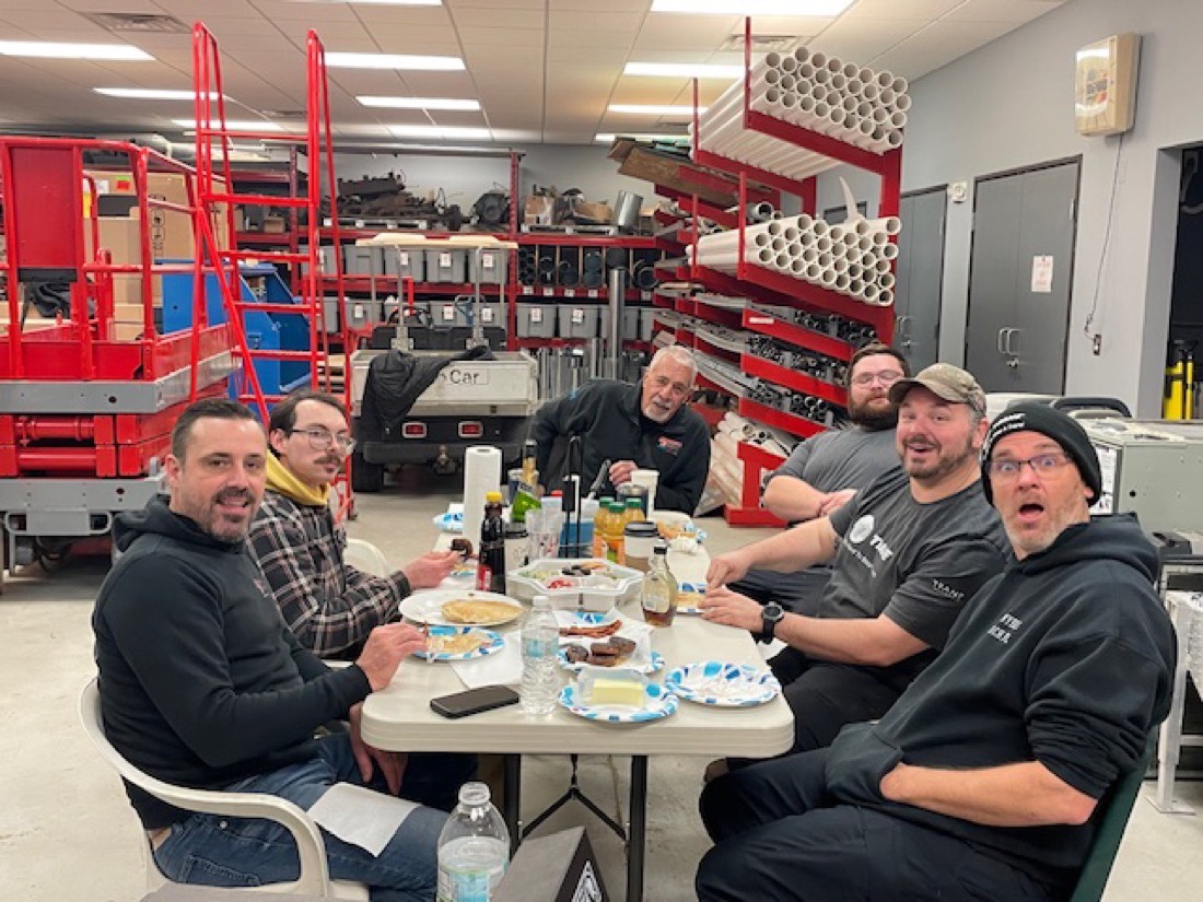 Team breakfast gathering
